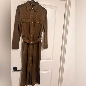 Zara long button down dress